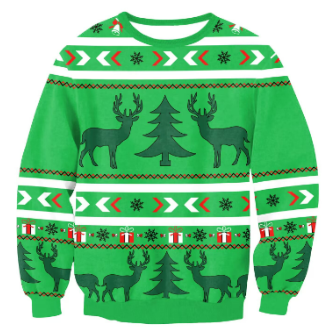 Unisex Oversized Juletrøje Hyggelig Strik Varm Stoff 4