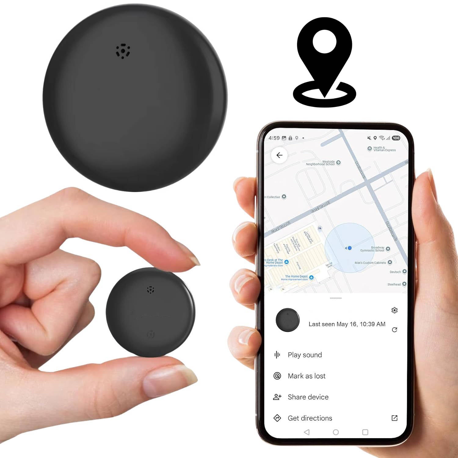 Universel mini GPS-tracker til biler, kæledyr, nøgler og mere 0
