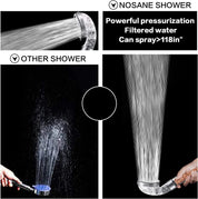 Vandbesparende højtryksbruserhoved med filter – AquaGlow 2