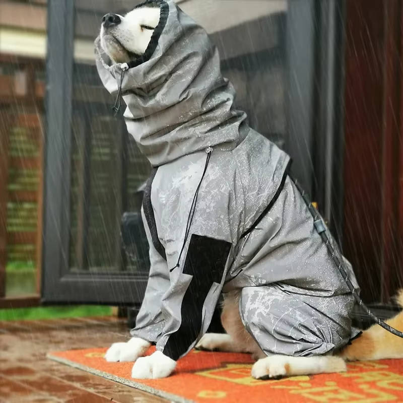 Vandtæt regnfrakke til hunde 0