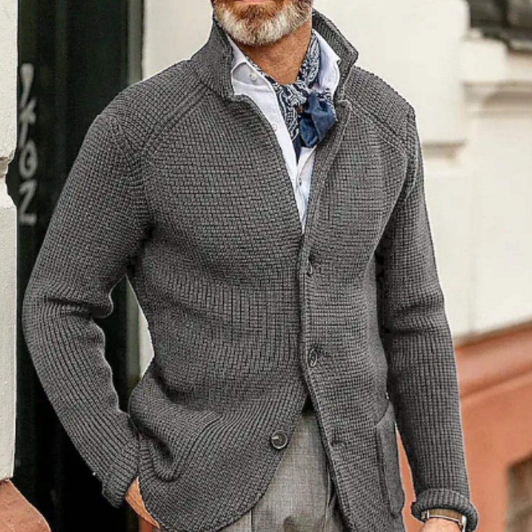 Varm herrecardigan | Knapper 4