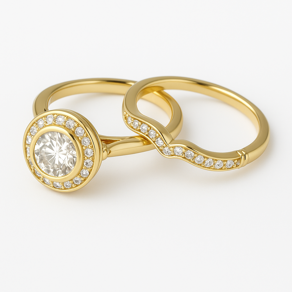 Vintage Style Cubic Zirconia Ring Sæt – Elegant Smykker 1