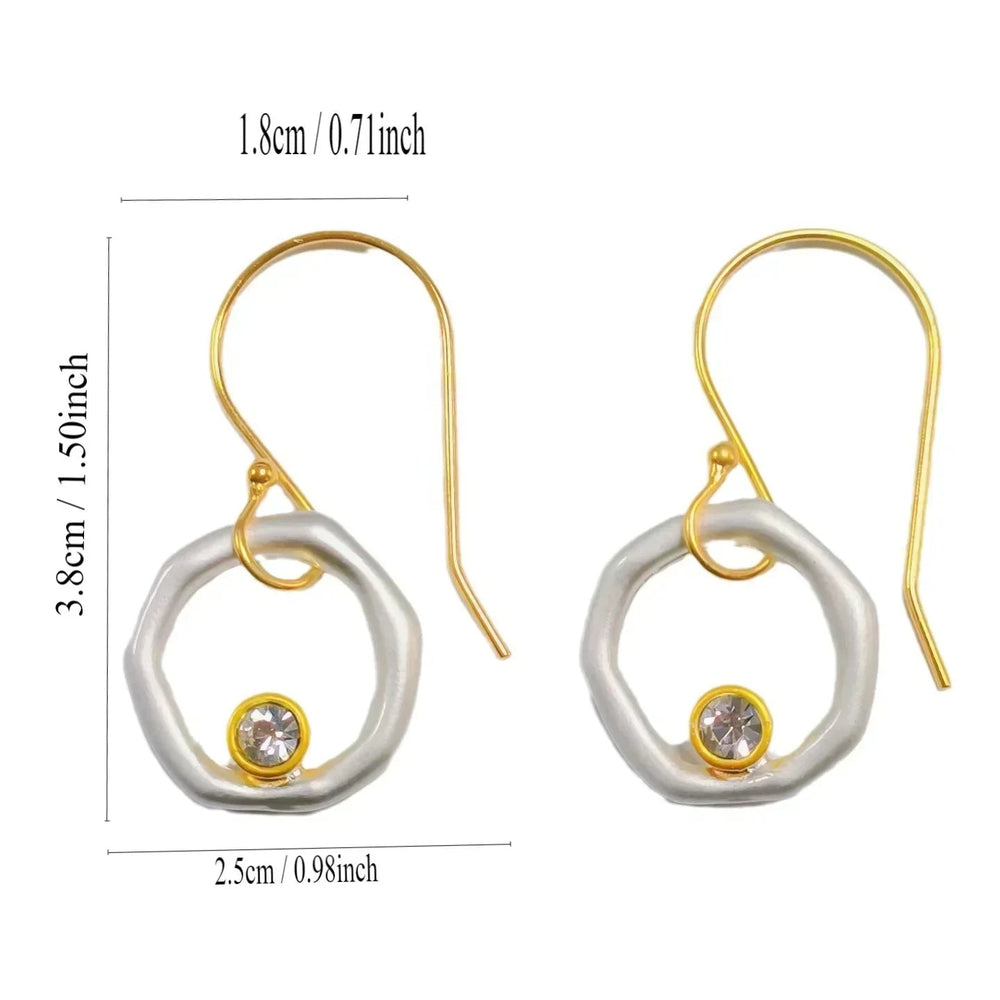 Vintage øreringe med cubic zircons i guld og sølv – Elegant Jewelry 1