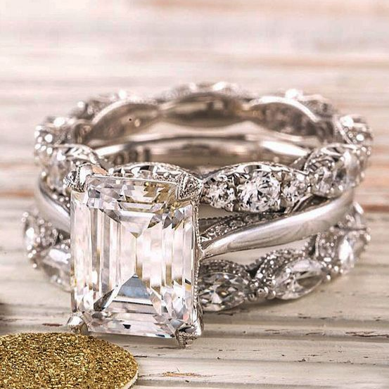 Vintage ring med lagdelt design og skinnende sølvfinish – Elegant stil til enhver lejlighed 0