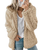 Vinter teddy fleecejakke dame | Lang 2