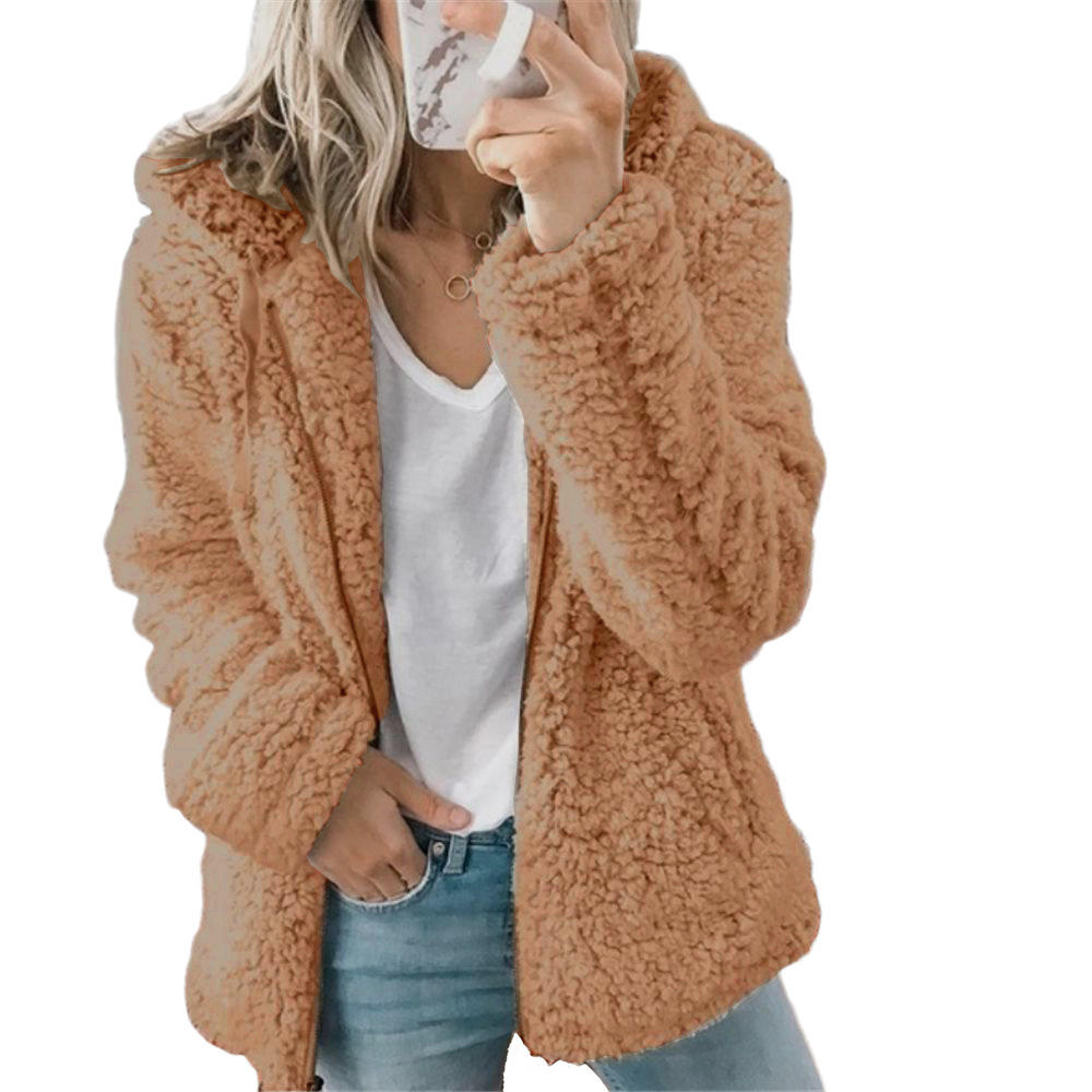 Vinter teddy fleecejakke dame | Lang 4