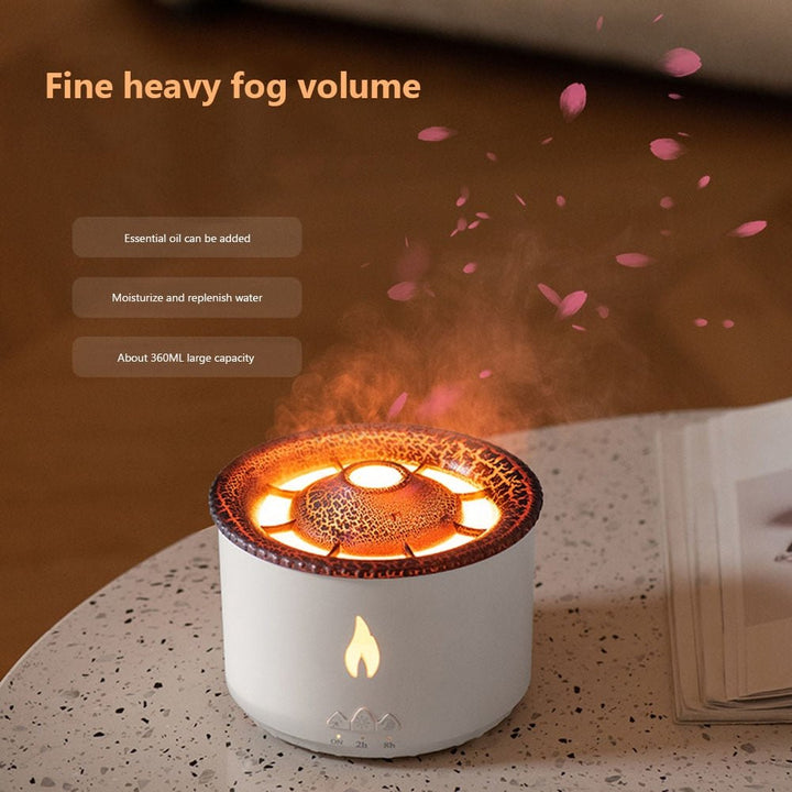 Vulkan Aroma Diffuser - Luftfugter med flamme og vulkan til soveværelse, stue, kontor, spa og yoga 5