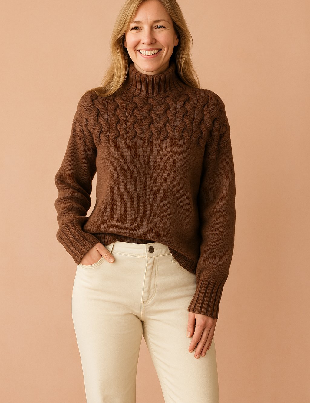 Wendy | Mønstret sweater med opretstående krave 6