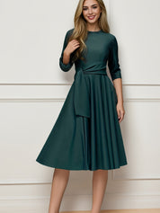 Violet | Elegant midibluse med sløjfe