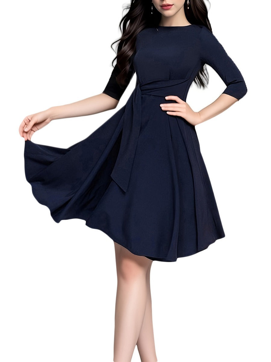 Violet | Elegant midibluse med sløjfe