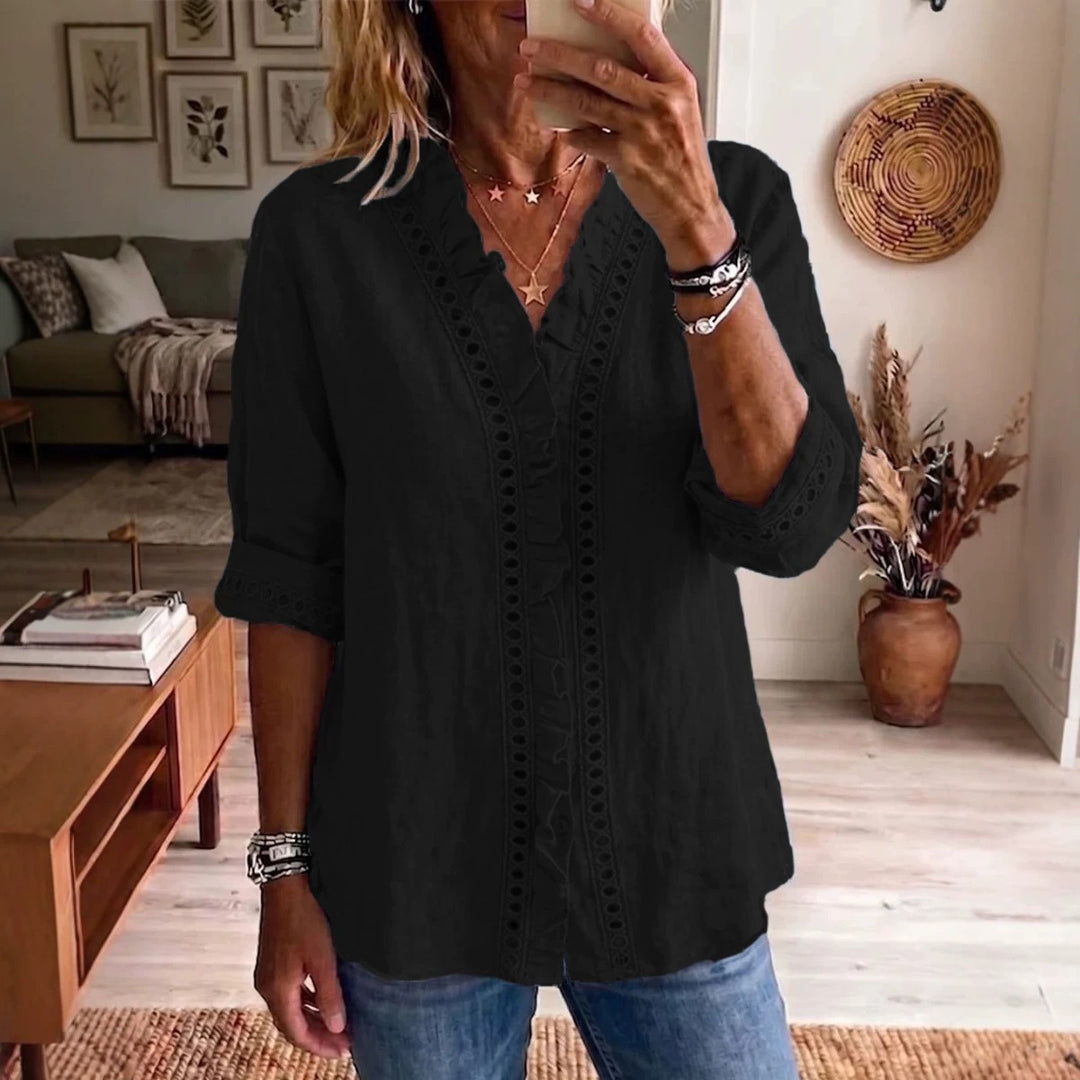Teresa | Stilfuld bluse med fint broderi