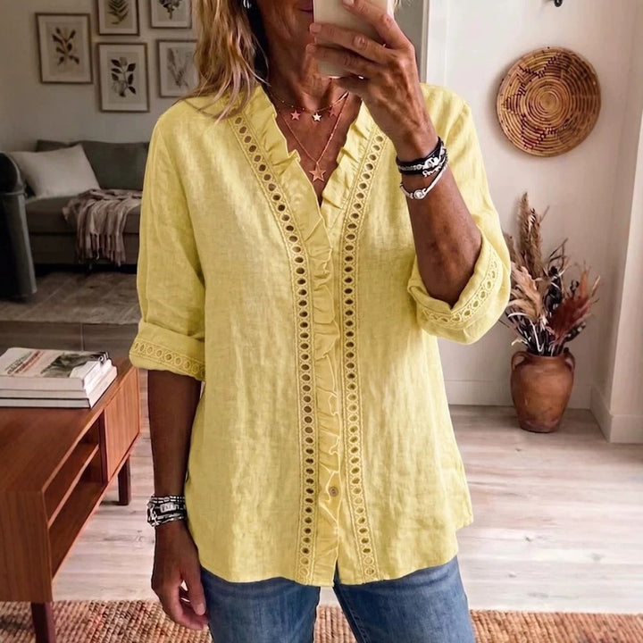Teresa | Stilfuld bluse med fint broderi