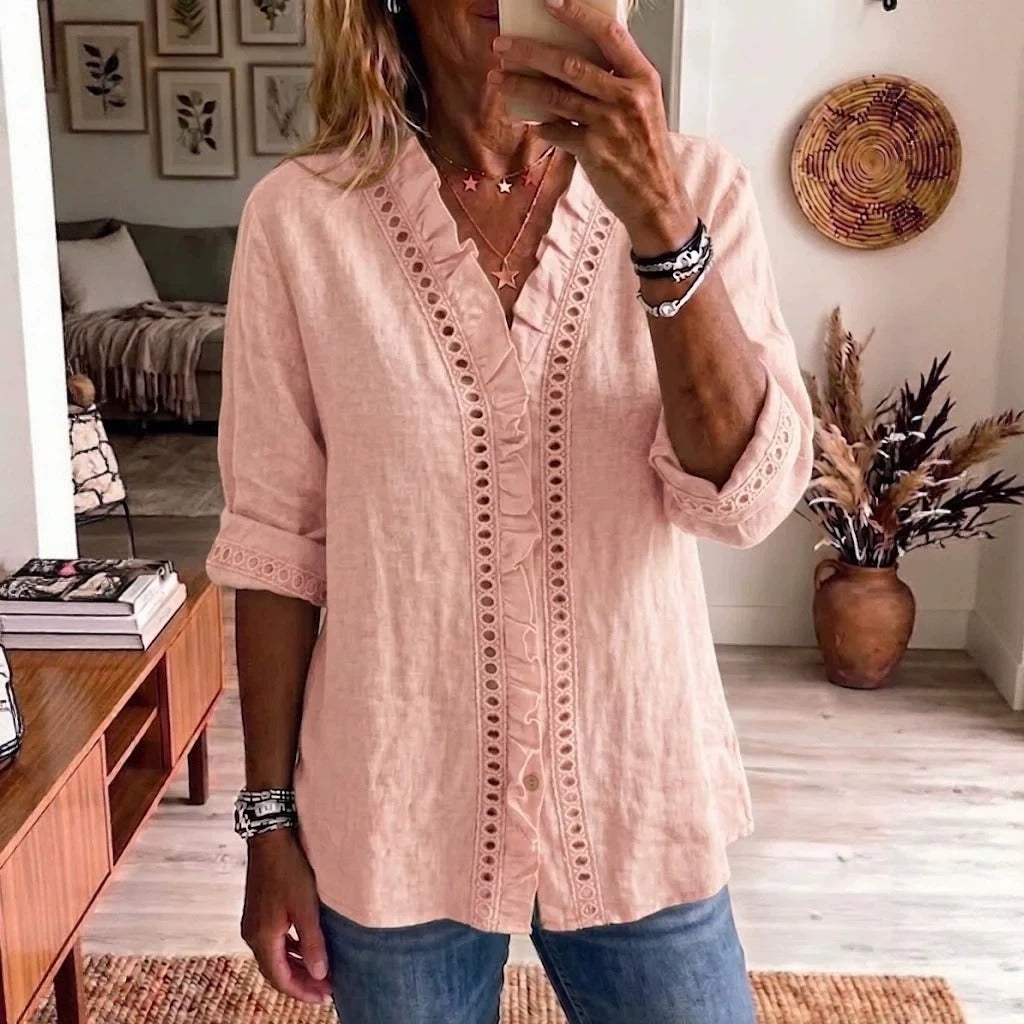 Teresa | Stilfuld bluse med fint broderi