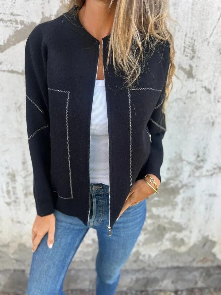 Hannah | Moderne blouse met rits