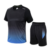 Dynamisk sports-T-shirt og shortssæt – åndbart og behageligt til aktive dage