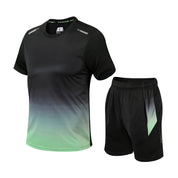 Dynamisk sports-T-shirt og shortssæt – åndbart og behageligt til aktive dage