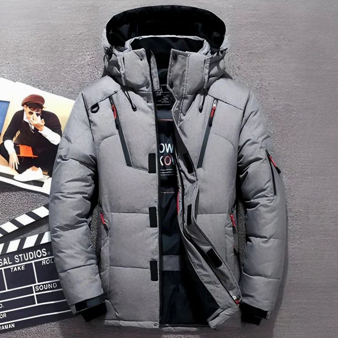 Winterjacke Damen Gefütterte Kapuzenjacke mit Reißverschlusstaschen für kalte Tage 4