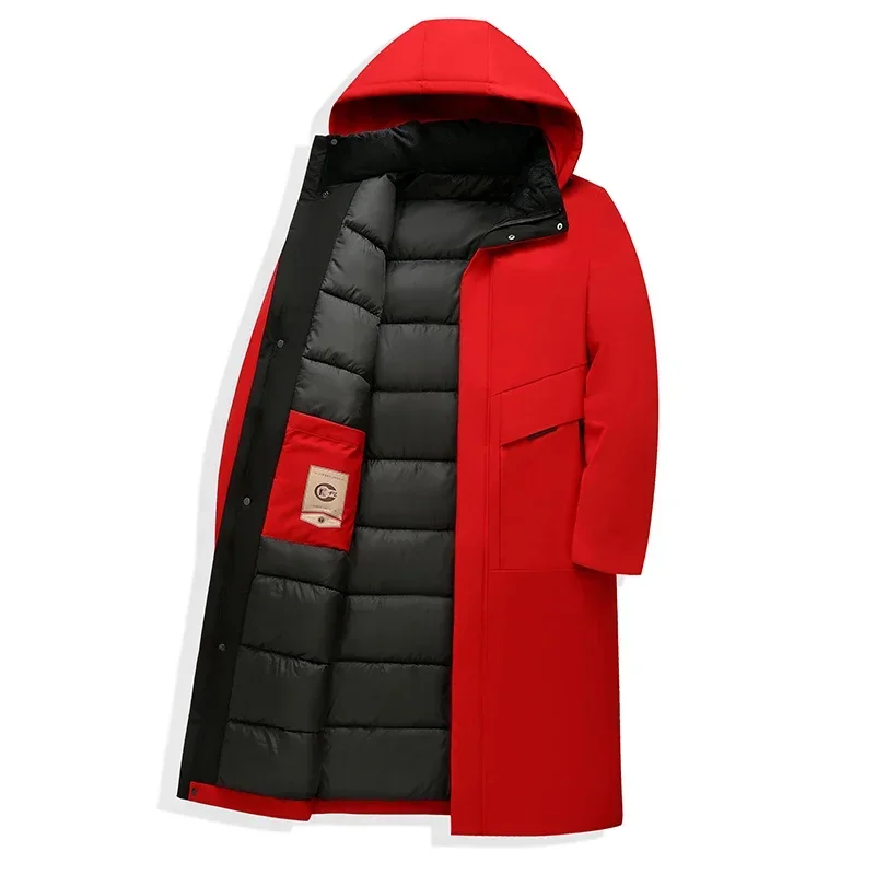 Wintermantel Herren Langer Steppmantel mit Kapuze für Kalte Tage – Modern, Warm und Funktional 4