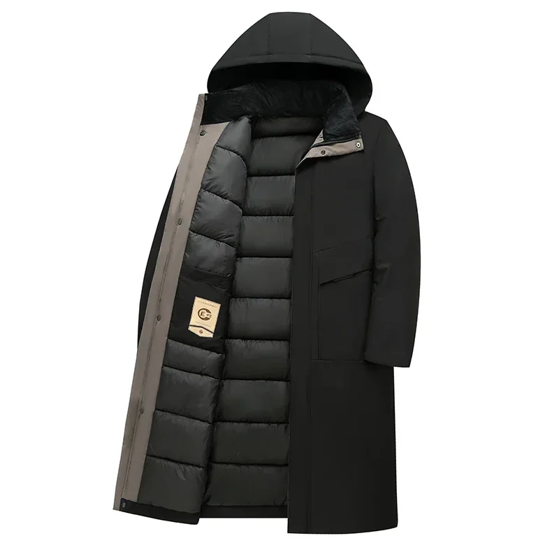 Wintermantel Herren Langer Steppmantel mit Kapuze für Kalte Tage – Modern, Warm und Funktional 5