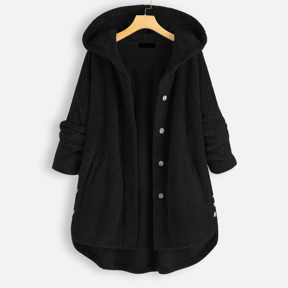 Alexa | Unisex Vinter Vendbar Fleece Jakke med hætte