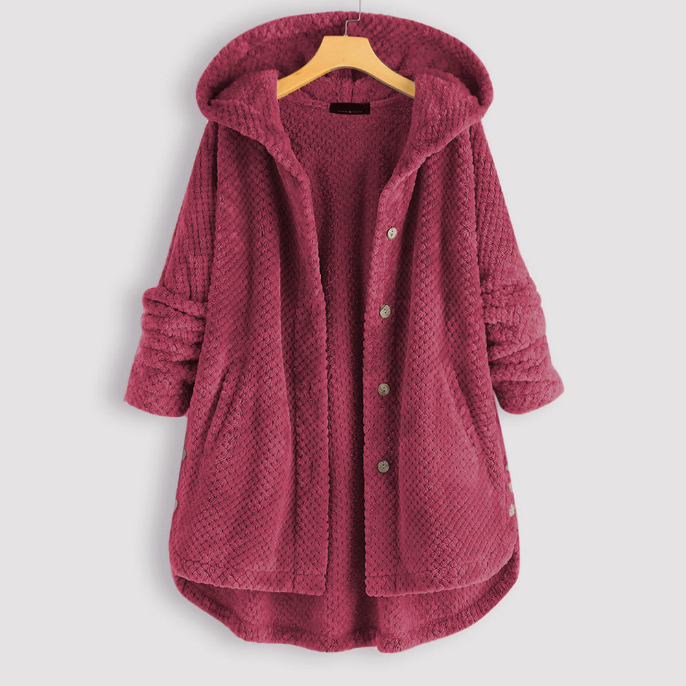 Alexa | Unisex Vinter Vendbar Fleece Jakke med hætte