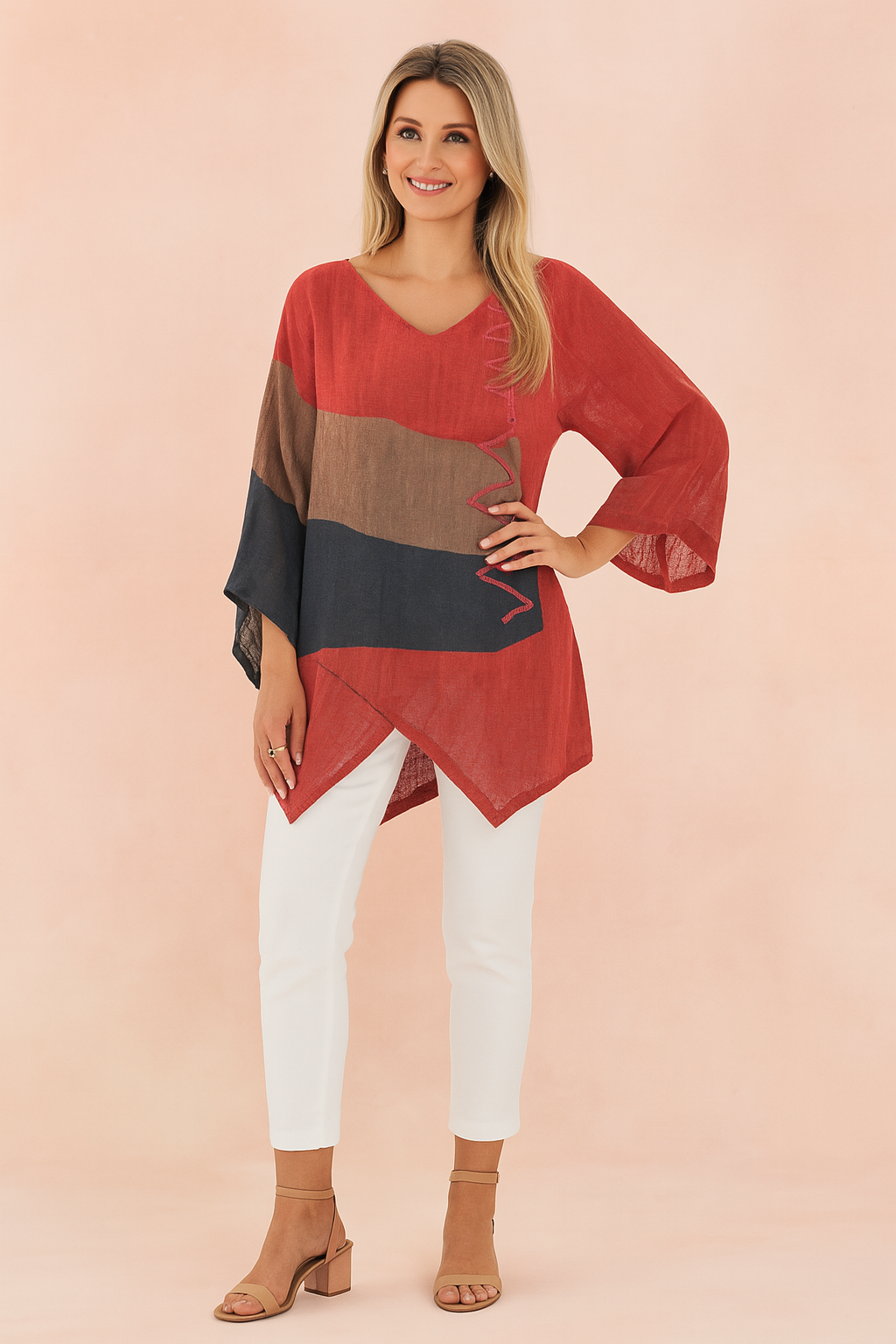 Ysabel | Asymmetrisk tunika med dekorative sidedetaljer 0