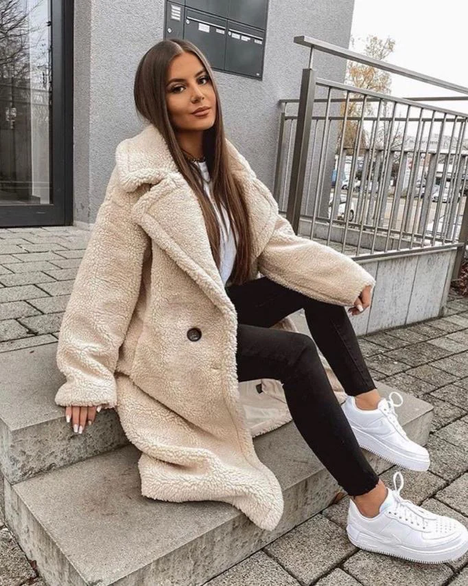 Zoe - Langer Teddymantel 3