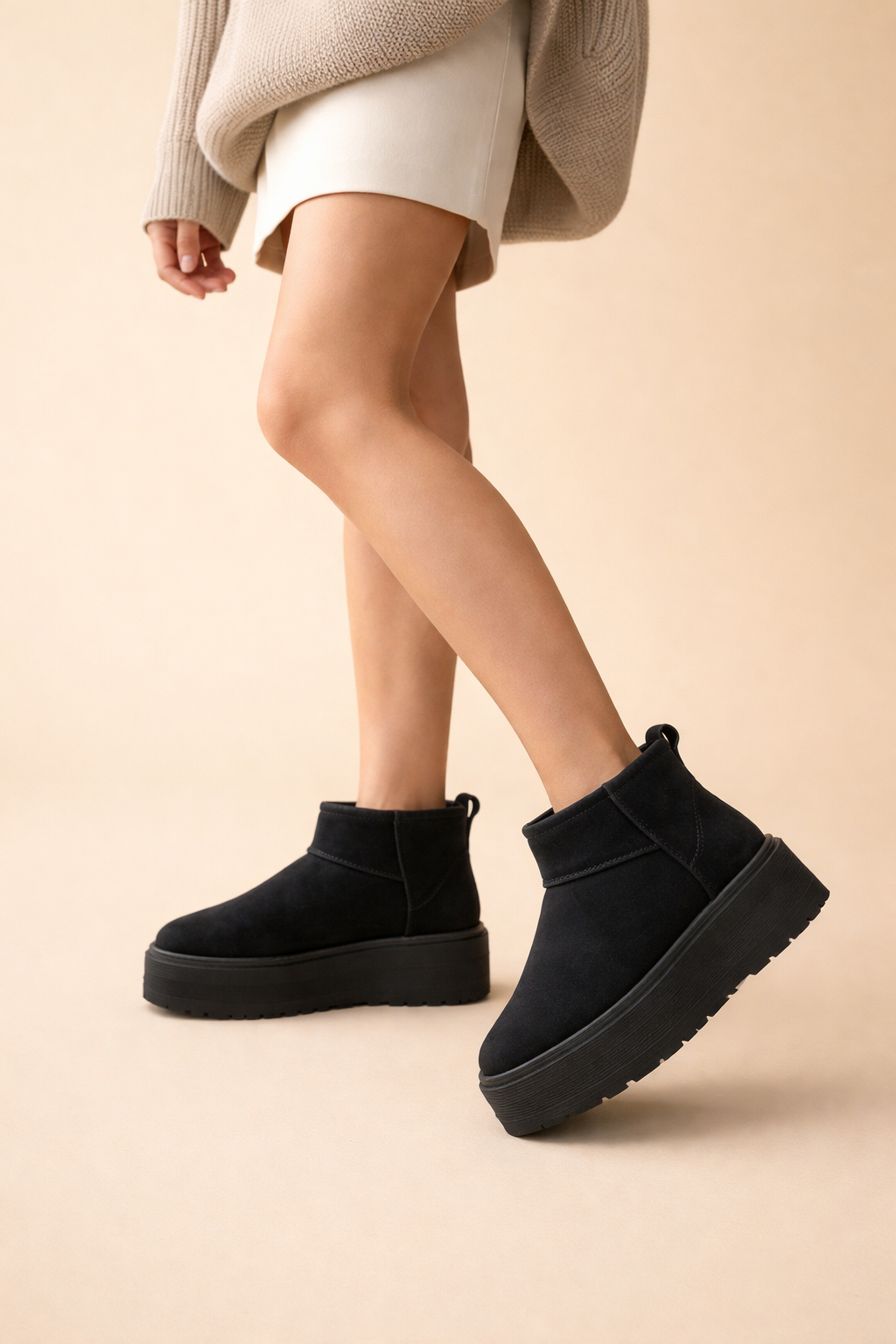 Nanna | Dame Chunky Platform Ankelstøvler