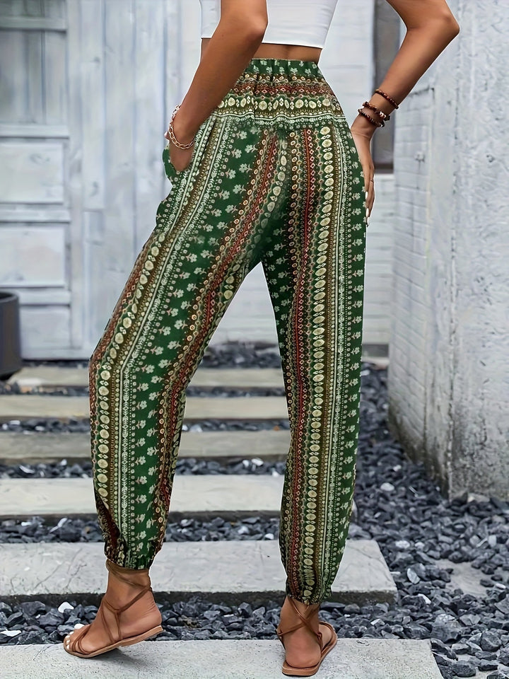 Faye | Høj Talje Printbuks – Instant Boho Vibe