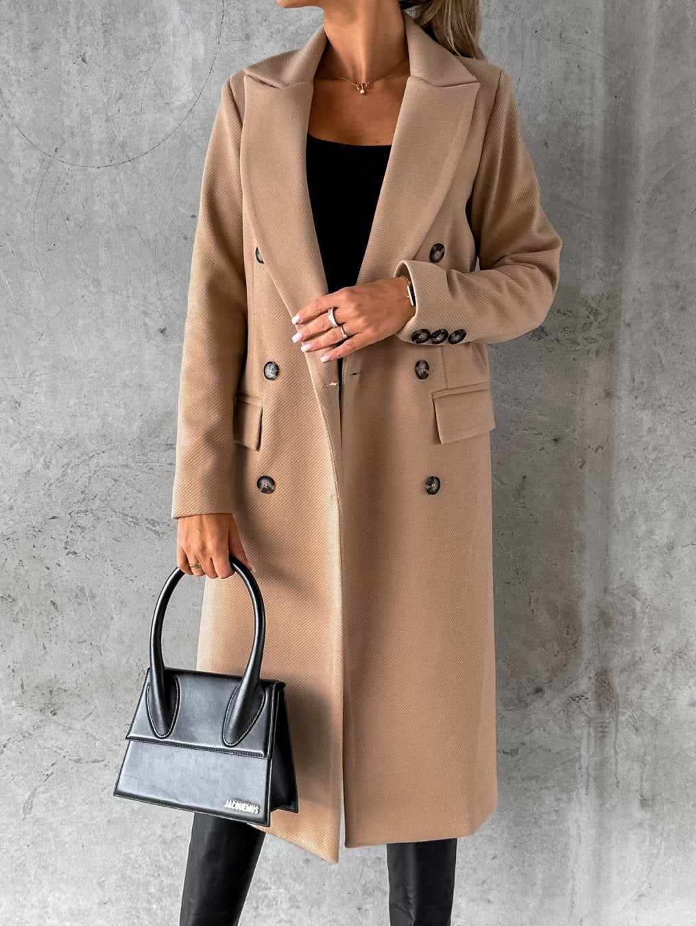 Carolina | Luksus Lang Uld Frakke til Elegant Stil
