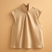 Livia | Elegant bluse med draperet halsudskæring