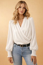 Adrianna | Sofistikeret langærmet bluse