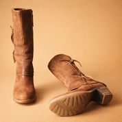 Karla | Dame Snørestøvler i Mid-Calf Længde