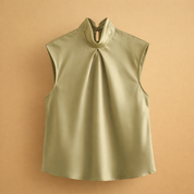 Livia | Elegant bluse med draperet halsudskæring