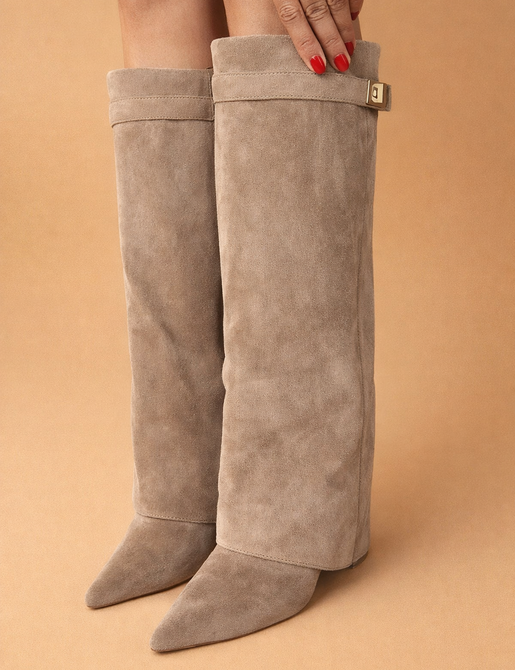 freja-model-wearing-taupe-knee-high-suede-boots-studio-pos.png