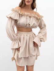 Irena | Elegant todelt off-shoulder sæt