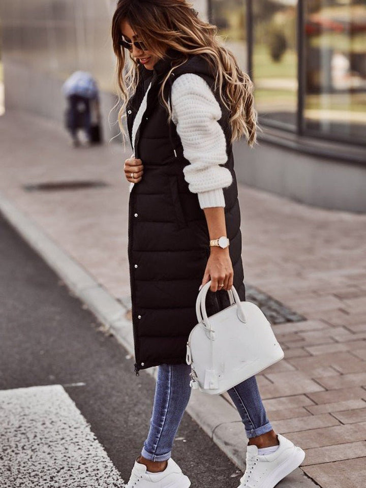 Selene | Komfortabel lang quilted dame bodywarmer