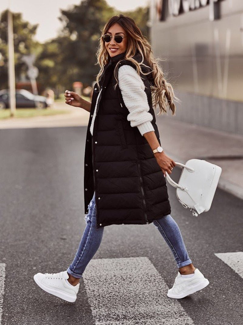 Selene | Komfortabel lang quilted dame bodywarmer