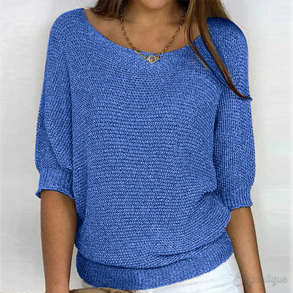 Zoey | Strikket Casual Dame Sweater – Komfortabel og Stilet Sweater