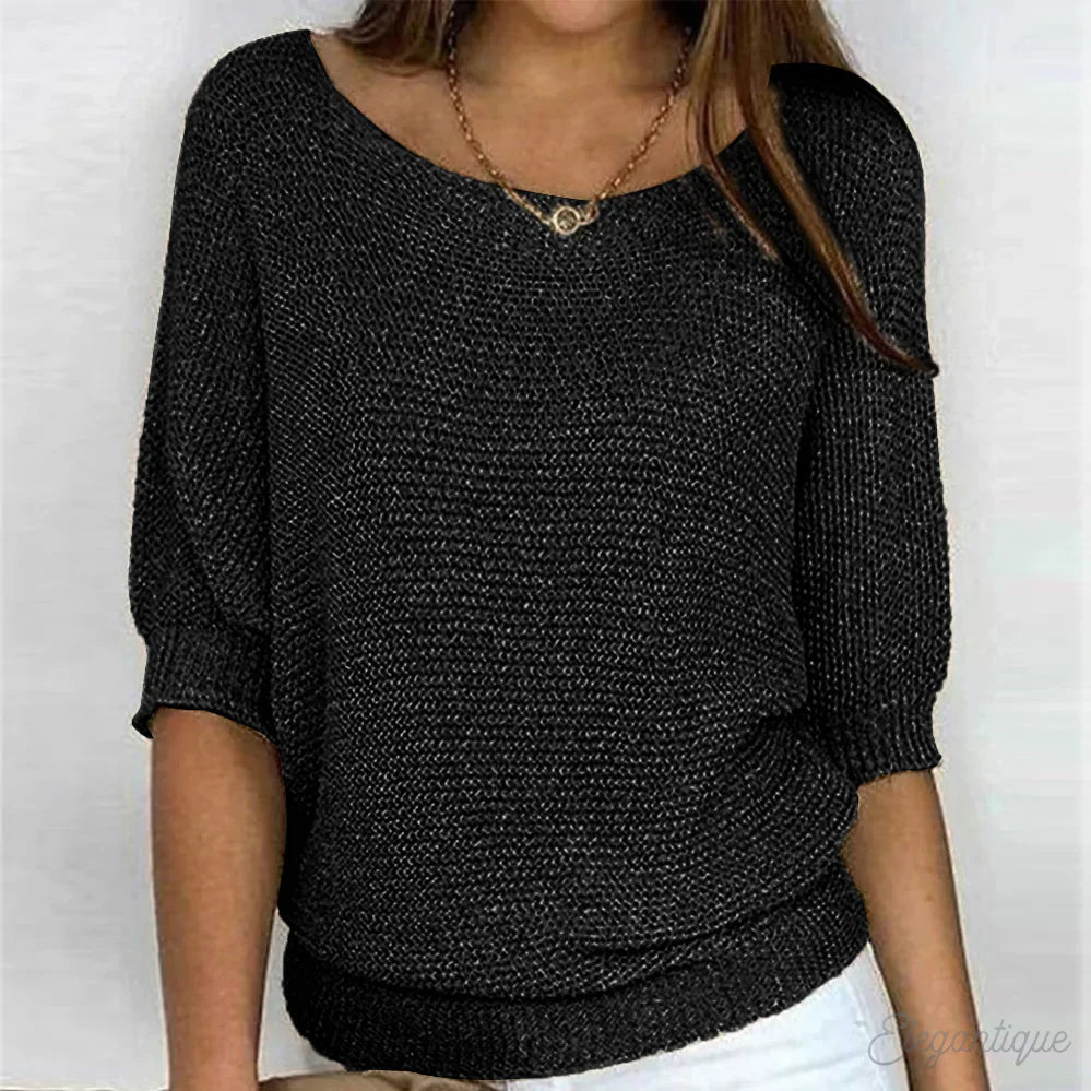 Zoey | Strikket Casual Dame Sweater – Komfortabel og Stilet Sweater