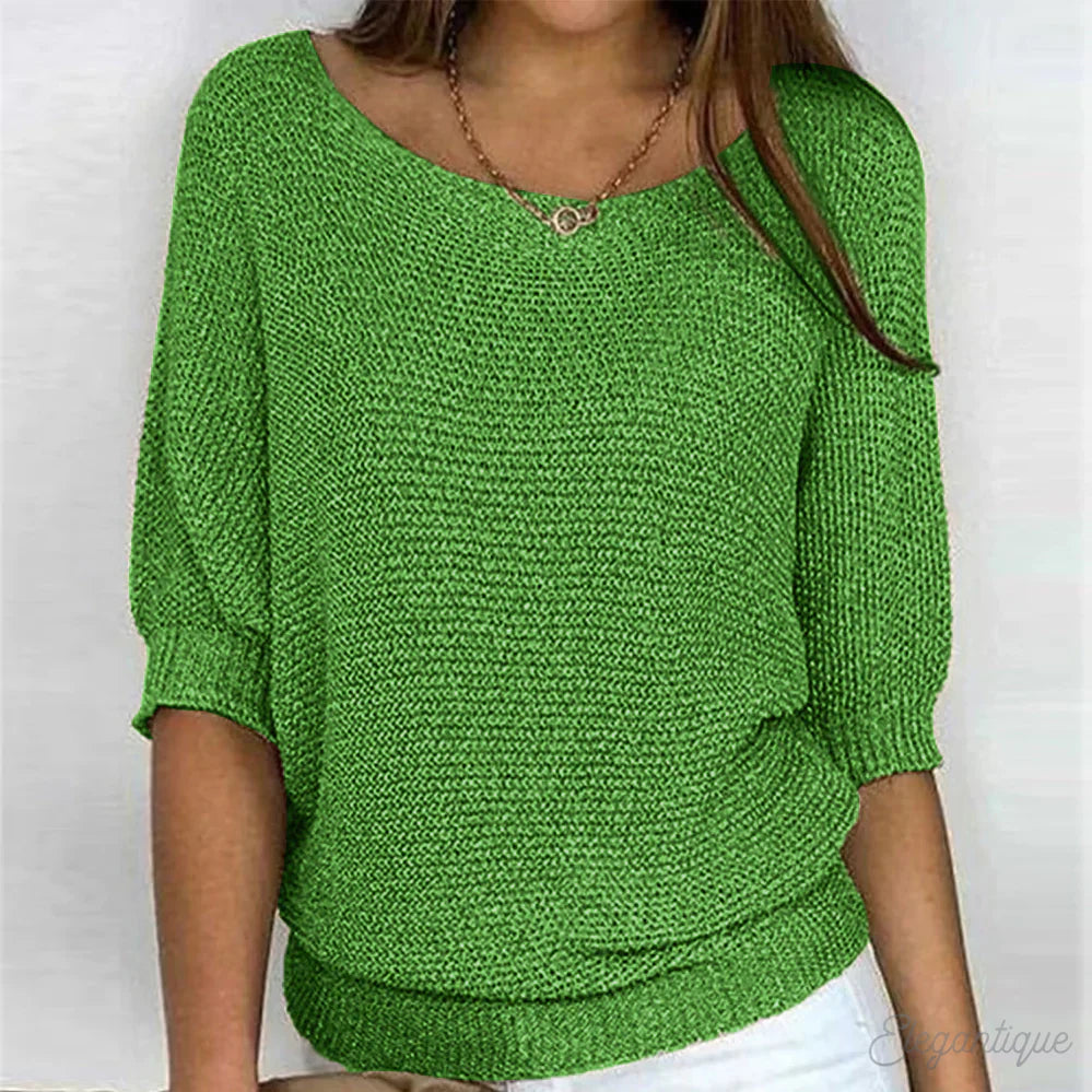 Zoey | Strikket Casual Dame Sweater – Komfortabel og Stilet Sweater