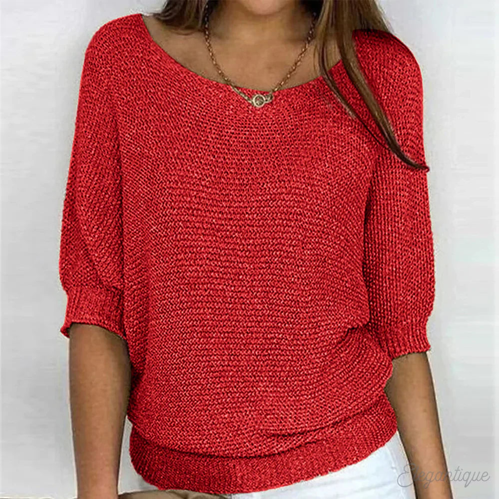 Zoey | Strikket Casual Dame Sweater – Komfortabel og Stilet Sweater
