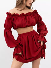 Irena | Elegant todelt off-shoulder sæt
