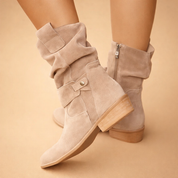 Claire | Dame Elegante Slouch Heel Støvler