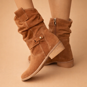 Claire | Dame Elegante Slouch Heel Støvler