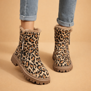 Amalie | Dame Trendy Leopardmønstrede Støvler