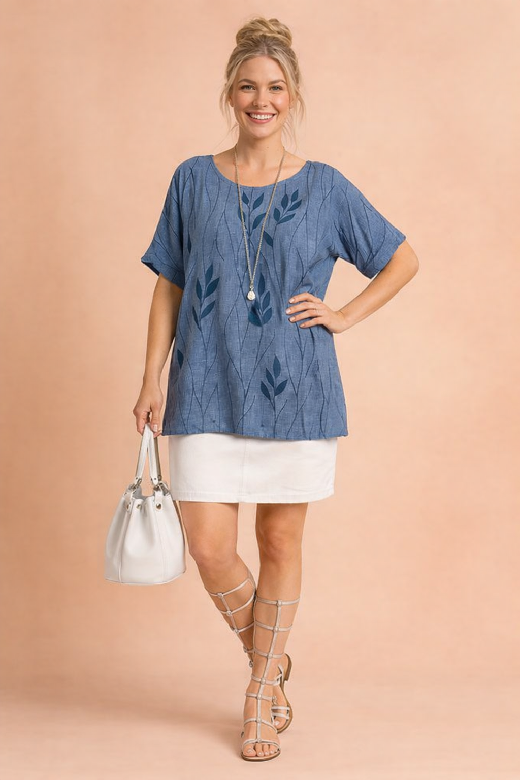 Milena | Oversized bluse med blomstermønster