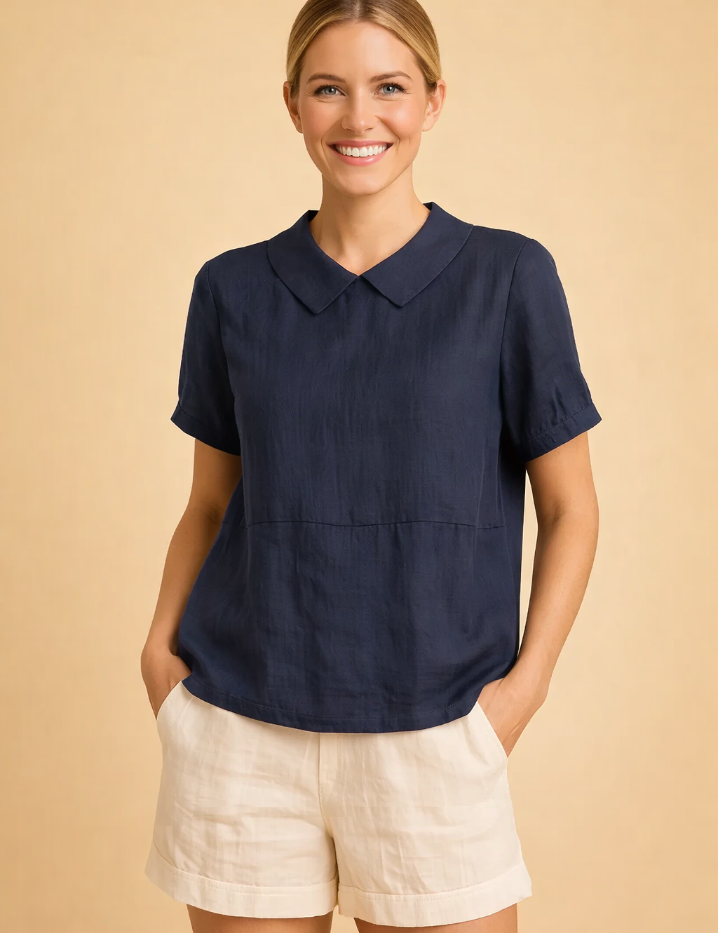 Bella | Cropped top med krave