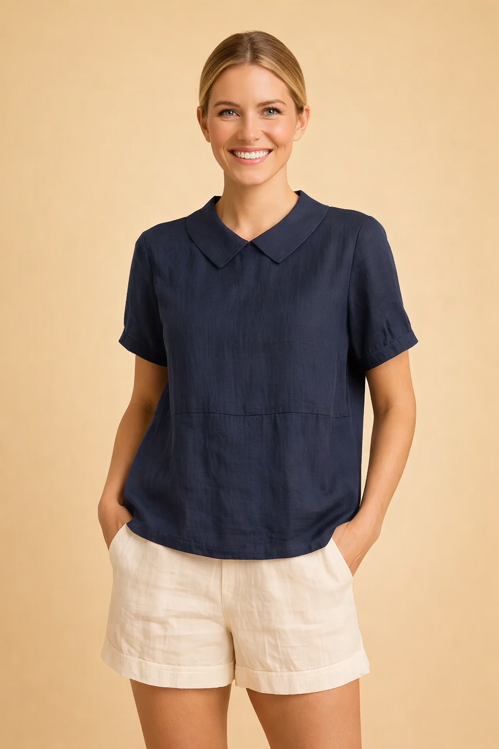 Bella | Cropped top med krave