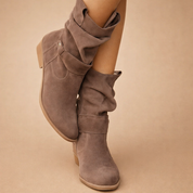 Claire | Dame Elegante Slouch Heel Støvler